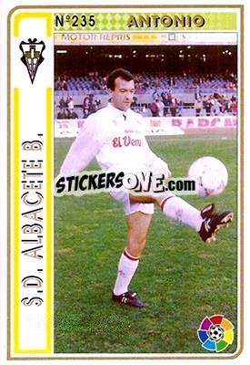 Cromo Antonio - Las Fichas De La Liga 1994-1995 n. 235 - Mundicromo