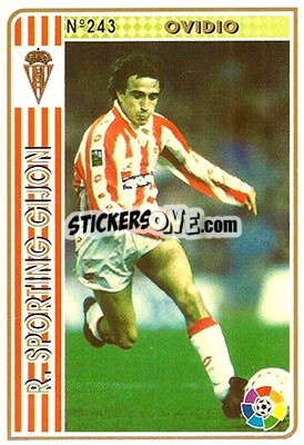 Cromo Ovidio - Las Fichas De La Liga 1994-1995 - Mundicromo