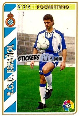 Sticker Pochettino - Las Fichas De La Liga 1994-1995 - Mundicromo