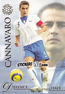 Sticker Cannavaro Fabio - World Football UNIQUE 2007 n. 4 - Futera