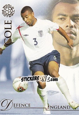 Sticker Cole Ashley - World Football UNIQUE 2007 n. 8 - Futera