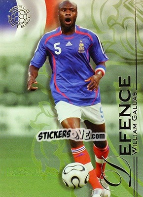 Sticker Gallas William - World Football UNIQUE 2008 n. 17 - Futera
