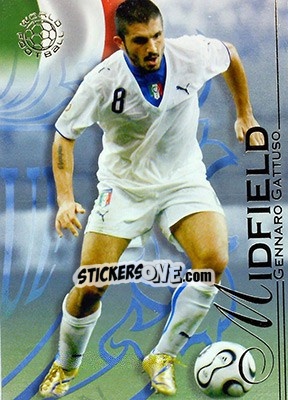 Sticker Gattuso Gennaro - World Football UNIQUE 2008 - Futera