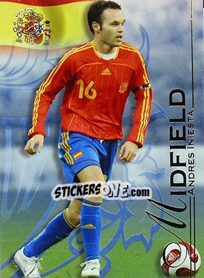 Sticker Iniesta Andres - World Football UNIQUE 2008 n. 67 - Futera