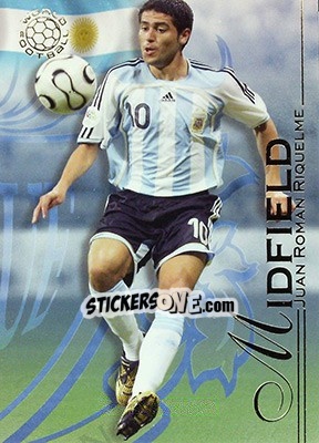 Sticker Riquelme Juan Roman - World Football UNIQUE 2008 - Futera