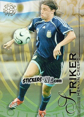 Sticker Crespo Hernan - World Football UNIQUE 2008 n. 106 - Futera