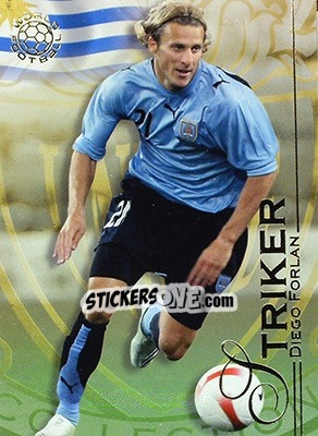 Sticker Forlan Diego - World Football UNIQUE 2008 n. 113 - Futera