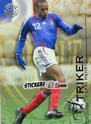 Sticker Henry Thierry - World Football UNIQUE 2008 n. 116 - Futera
