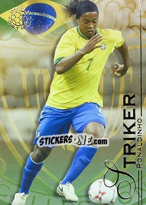 Sticker Ronaldinho - World Football UNIQUE 2008 n. 130 - Futera
