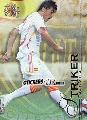 Sticker Villa David - World Football UNIQUE 2008 - Futera