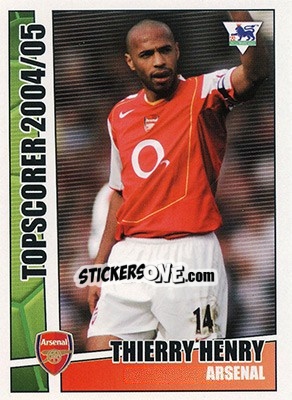 Sticker Thierry Henry - Premier Stars 2005-2006 n. 3 - Merlin