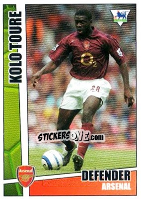 Sticker Kolo Toure - Premier Stars 2005-2006 n. 7 - Merlin