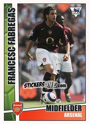 Sticker Francesc Fabregas - Premier Stars 2005-2006 n. 12 - Merlin