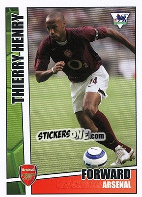 Sticker Thierry Henry - Premier Stars 2005-2006 n. 13 - Merlin
