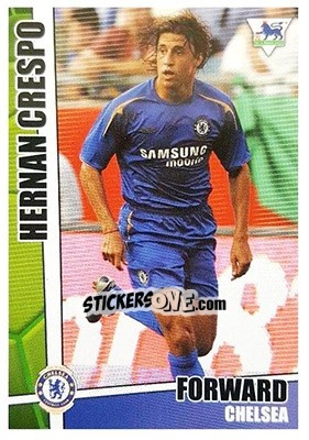 Sticker Hernan Crespo - Premier Stars 2005-2006 n. 81 - Merlin