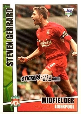 Sticker Steven Gerrard - Premier Stars 2005-2006 n. 109 - Merlin
