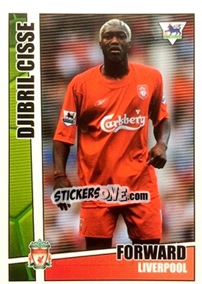 Sticker Djibril Cisse - Premier Stars 2005-2006 n. 114 - Merlin