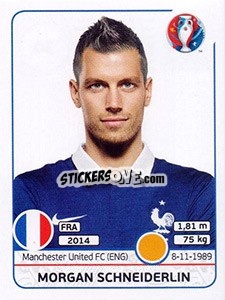 Sticker Morgan Schneiderlin - UEFA Euro France 2016 n. 30 - Panini