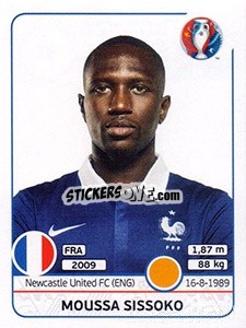 Sticker Moussa Sissoko - UEFA Euro France 2016 - Panini