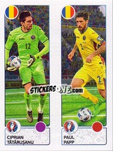 Sticker Ciprian Tãtãruşanu / Paul Papp - UEFA Euro France 2016 n. 44 - Panini