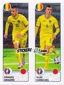 Sticker Dragos Grigore / Vlad Chiriches - UEFA Euro France 2016 - Panini