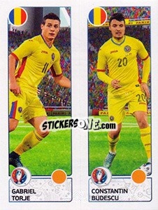 Sticker Gabriel Torje / Constantin Budescu - UEFA Euro France 2016 n. 47 - Panini