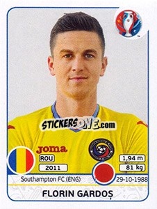 Sticker Florin Gardos - UEFA Euro France 2016 n. 54 - Panini