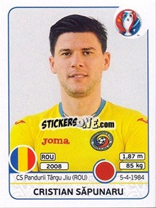 Sticker Cristian Sapunaru - UEFA Euro France 2016 n. 56 - Panini