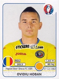 Sticker Ovidiu Hoban - UEFA Euro France 2016 n. 58 - Panini