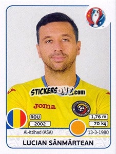 Sticker Lucian Sânmărtean - UEFA Euro France 2016 - Panini