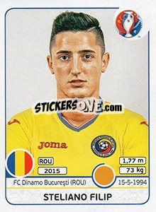 Sticker Steliano Filip - UEFA Euro France 2016 n. 60x - Panini