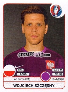 Sticker Wojciech Szczęsny - UEFA Euro France 2016 n. 294 - Panini