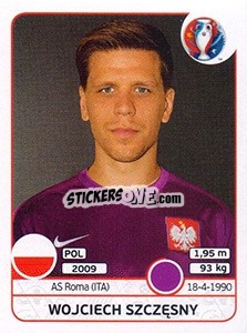 Cromo Wojciech Szczęsny - UEFA Euro France 2016 - Panini