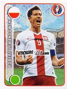 Sticker Robert Lewandowski - UEFA Euro France 2016 n. 313 - Panini