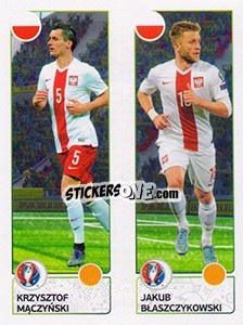 Sticker Krzysztof Maczynski / Jakub Blaszczykowski - UEFA Euro France 2016 - Panini