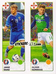 Sticker Jamie Ward / Oliver Norwood - UEFA Euro France 2016 - Panini