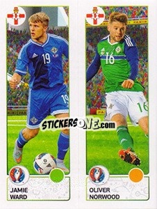 Sticker Jamie Ward / Oliver Norwood - UEFA Euro France 2016 n. 323 - Panini