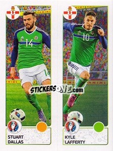 Sticker Stuart Dallas / Kyle Lafferty - UEFA Euro France 2016 n. 324 - Panini