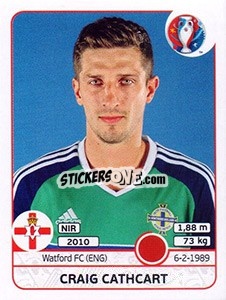 Cromo Craig Cathcart - UEFA Euro France 2016 - Panini