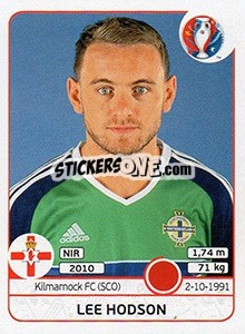 Sticker Lee Hodson - UEFA Euro France 2016 n. 338x - Panini
