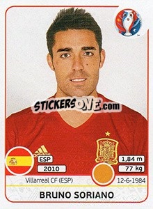 Sticker Bruno Soriano - UEFA Euro France 2016 n. 365x - Panini