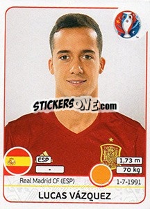 Sticker Lucas Vázquez - UEFA Euro France 2016 - Panini