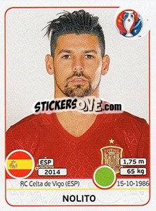 Cromo Nolito - UEFA Euro France 2016 n. 372x - Panini