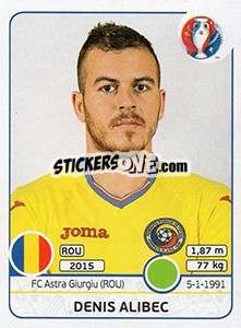 Sticker Denis Alibec - UEFA Euro France 2016 n. 68x - Panini