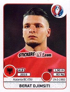 Sticker Berat Djimsiti - UEFA Euro France 2016 n. 70 - Panini
