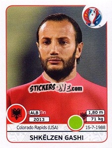 Sticker Shkëlzen Gashi - UEFA Euro France 2016 n. 85 - Panini