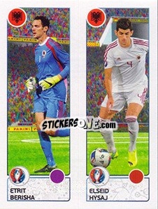 Sticker Etrit Berisha / Elseid Hysaj - UEFA Euro France 2016 n. 90 - Panini