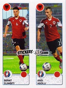 Sticker Berat Djimsiti / Ansi Agolli - UEFA Euro France 2016 n. 91 - Panini