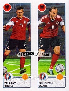 Sticker Taulant Xhaka / Shkëlzen Gashi - UEFA Euro France 2016 n. 92 - Panini