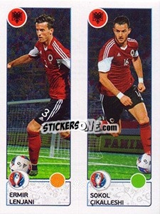 Sticker Ermir Lenjani / Sokol Çikalleshi - UEFA Euro France 2016 n. 94 - Panini